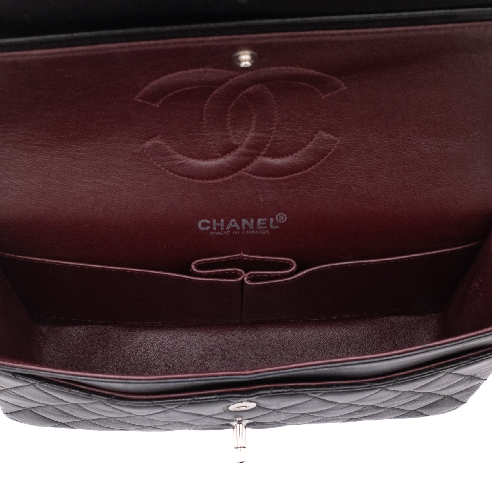 Chanel Classic Double Flap Medium Lammleder Schwarz SHW