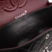 Chanel Classic Double Flap Medium Lammleder Schwarz SHW