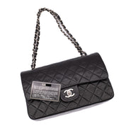 Chanel Classic Double Flap Medium Lammleder Schwarz SHW