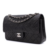 Chanel Classic Double Flap Medium Lammleder Schwarz SHW