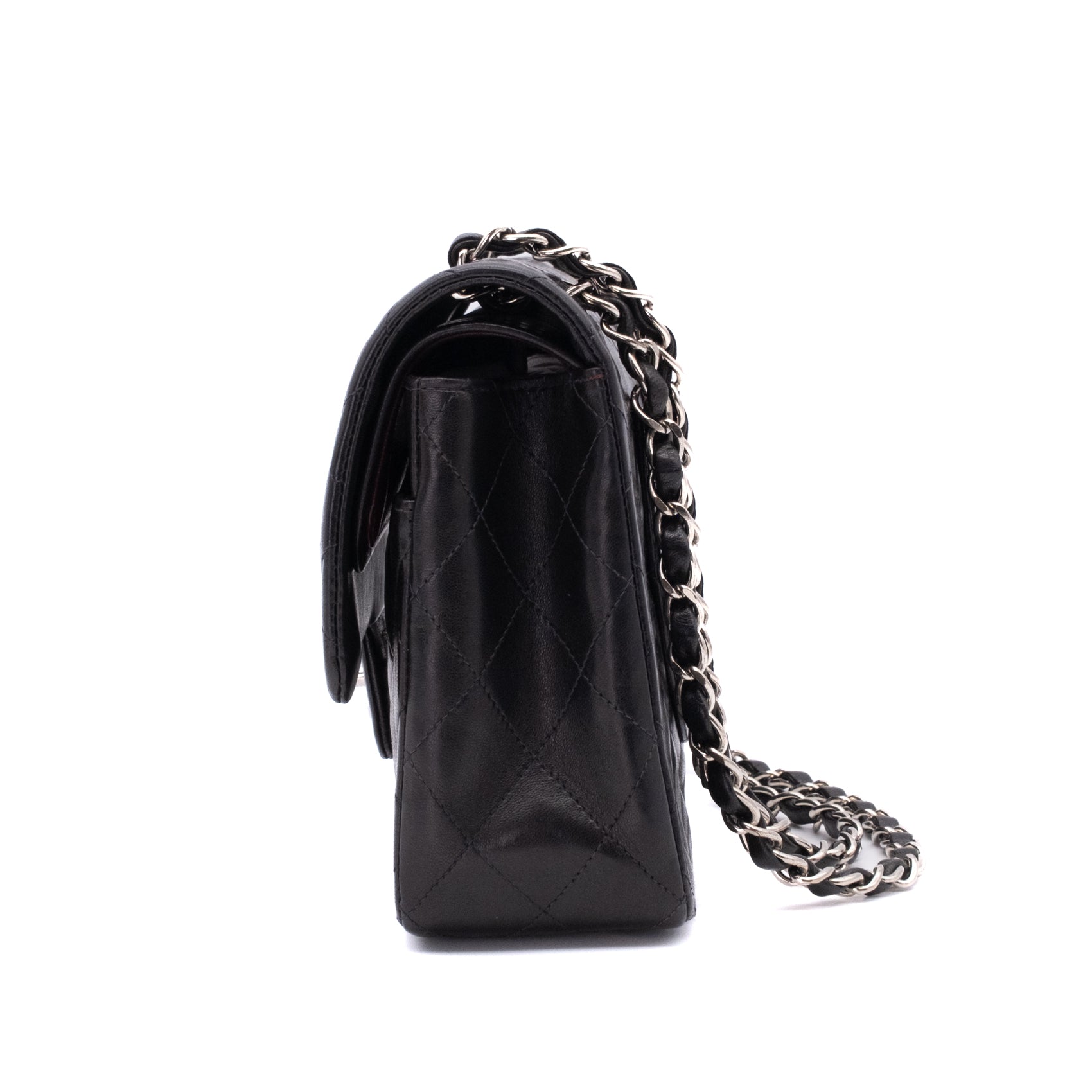 Chanel Classic Double Flap Medium Lammleder Schwarz SHW