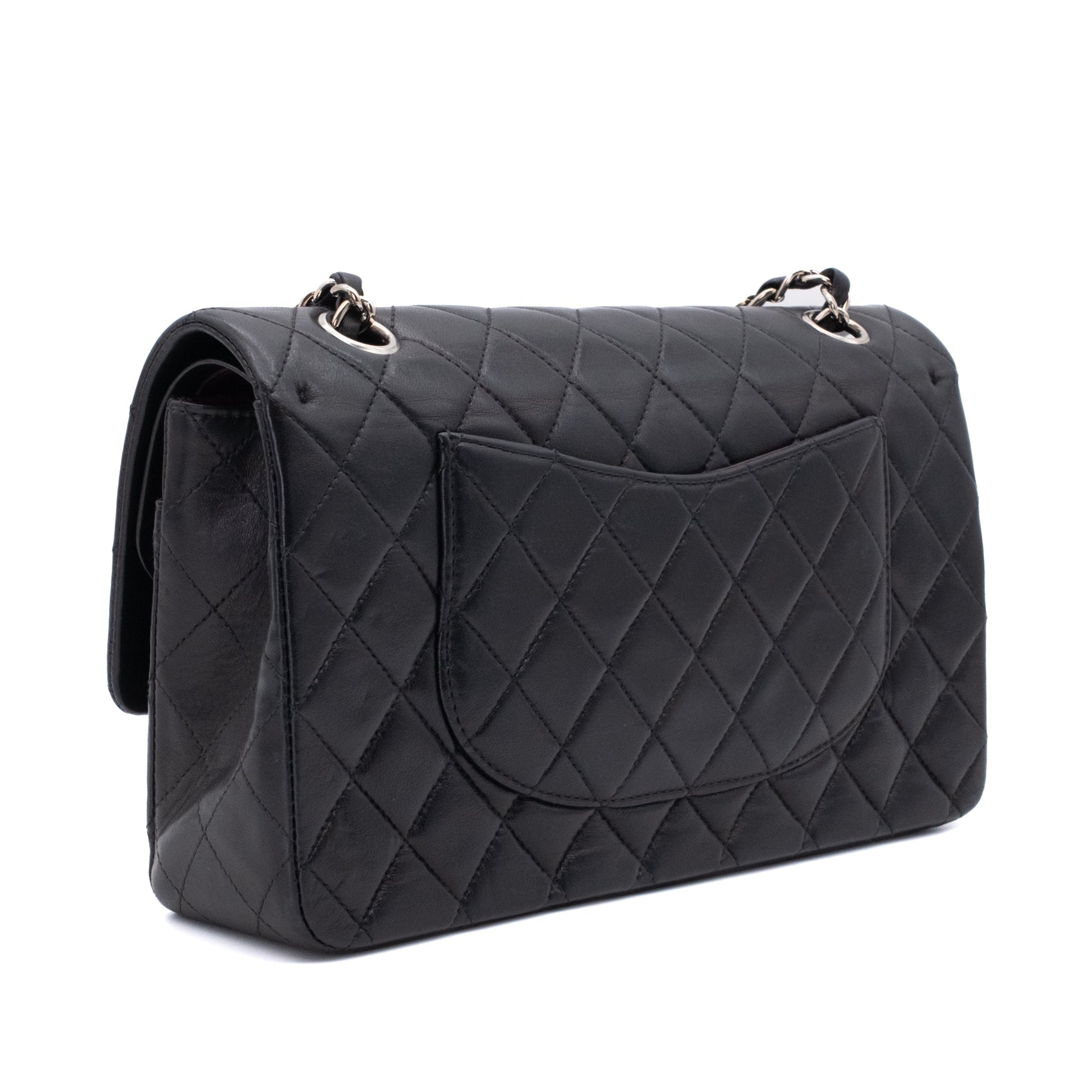 Chanel Classic Double Flap Medium Lammleder Schwarz SHW