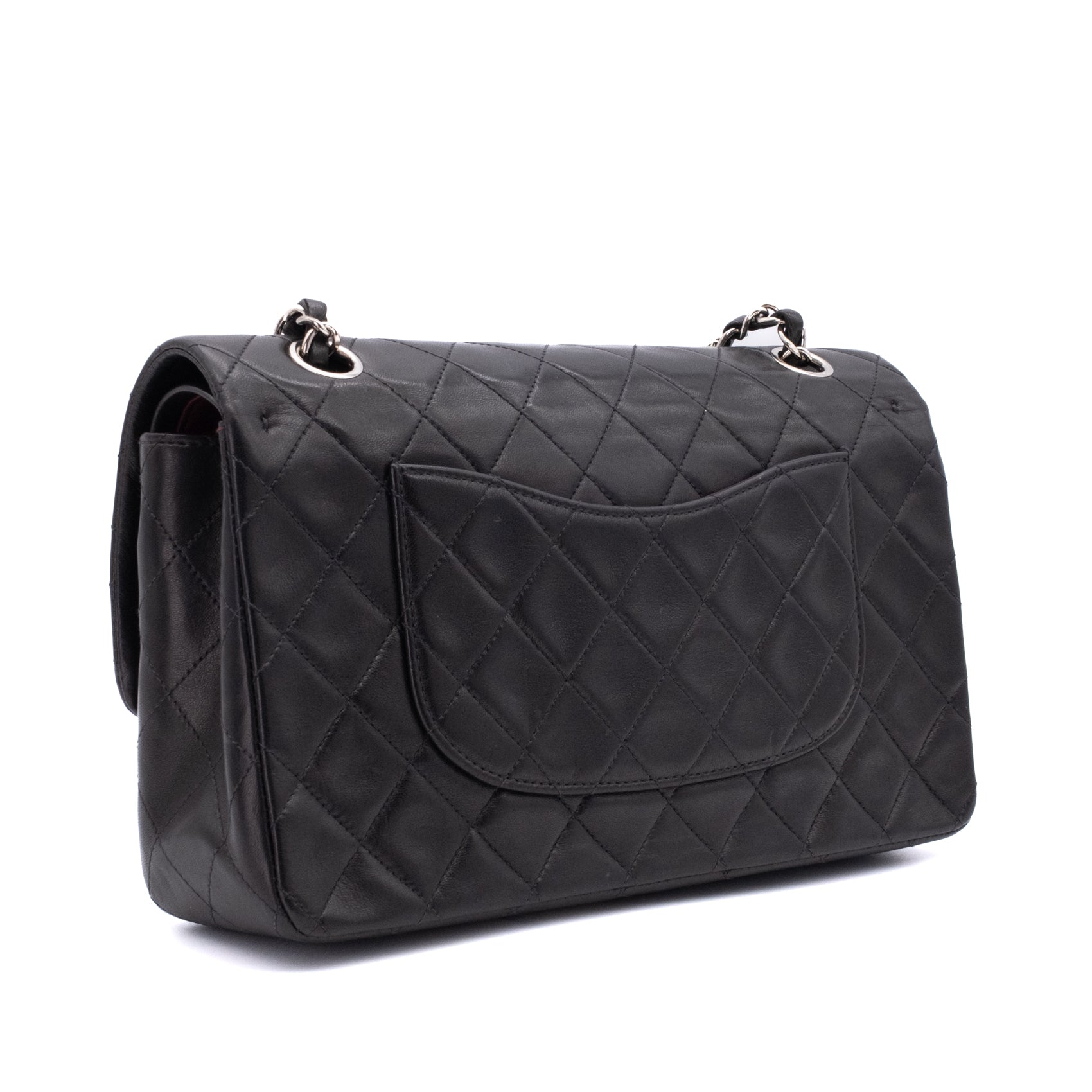 Chanel Classic Double Flap Medium Lammleder Schwarz SHW
