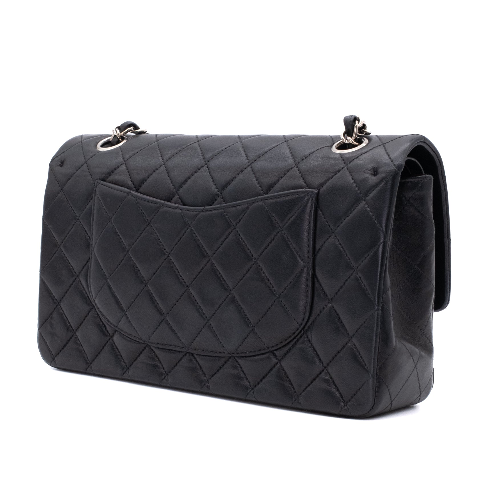 Chanel Classic Double Flap Medium Lammleder Schwarz SHW