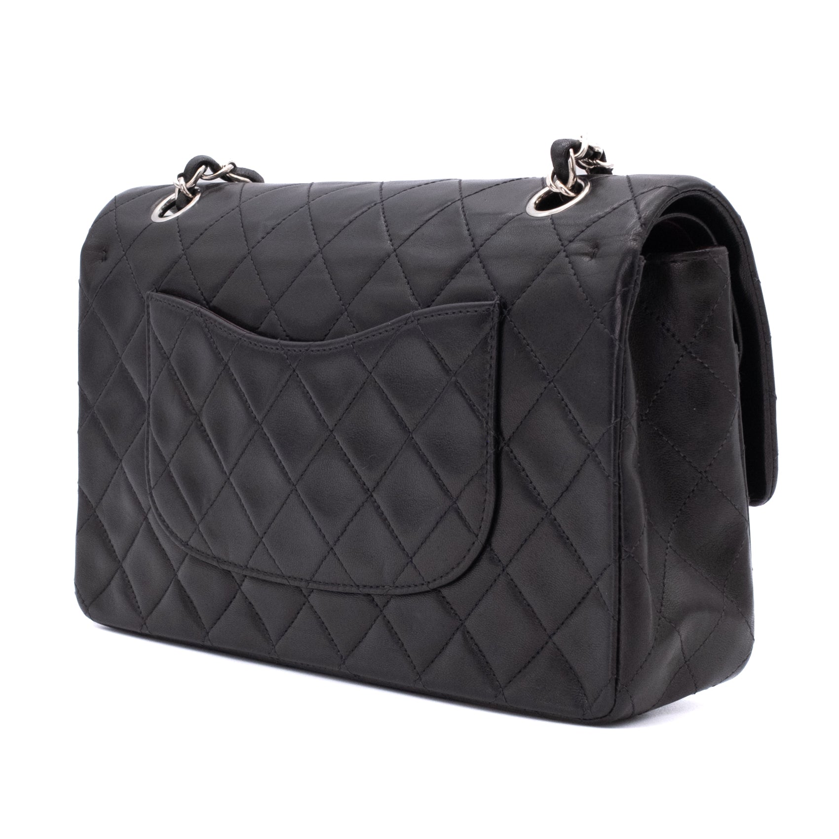 Chanel Classic Double Flap Medium Lammleder Schwarz SHW