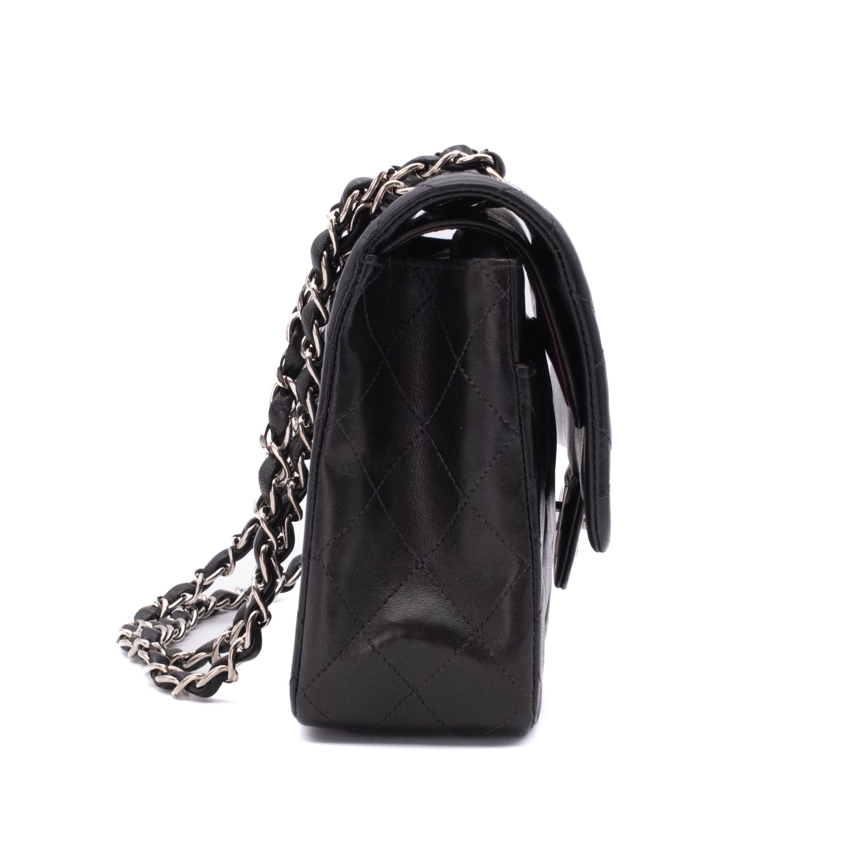 Chanel Classic Double Flap Medium Lammleder Schwarz SHW