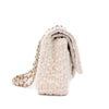 Chanel Classic Double Flap Medium White Creme Patchwork Tweed CGHW
