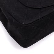 Chanel Classic Double Flap Bag Small Jersey Schwarz 24k GHW