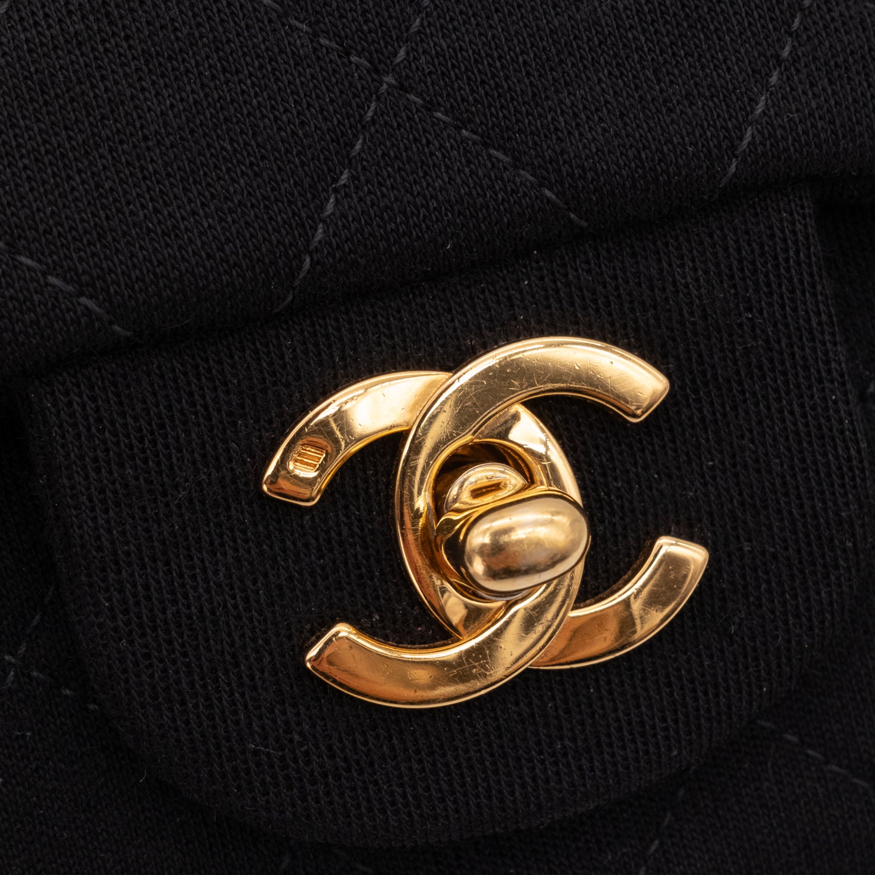 Chanel Classic Double Flap Bag Small Jersey Schwarz 24k GHW