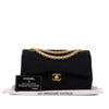 Chanel Classic Double Flap Bag Small Jersey Schwarz 24k GHW