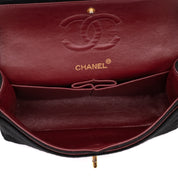 Chanel Classic Double Flap Bag Small Jersey Schwarz 24k GHW
