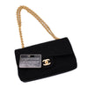 Chanel Classic Double Flap Bag Small Jersey Schwarz 24k GHW