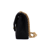 Chanel Classic Double Flap Bag Small Jersey Schwarz 24k GHW