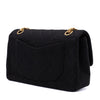Chanel Classic Double Flap Bag Small Jersey Schwarz 24k GHW