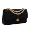 Chanel Classic Double Flap Bag Small Jersey Schwarz 24k GHW