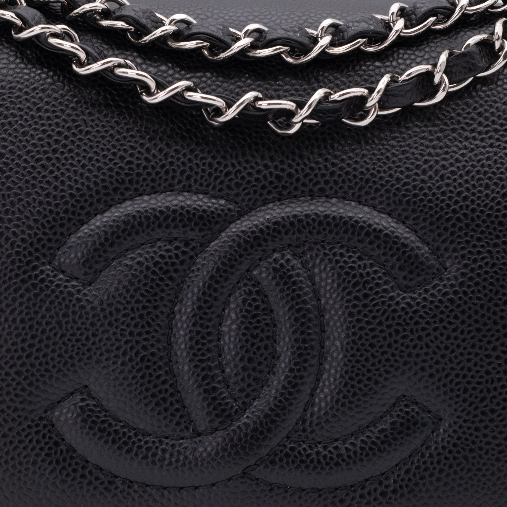 Chanel Classic Timeless Single Flap Medium Caviar Leder Schwarz SHW
