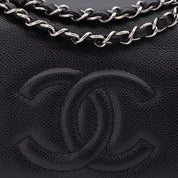 Chanel Classic Timeless Single Flap Medium Caviar Leder Schwarz SHW