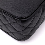 Chanel Classic Timeless Single Flap Medium Caviar Leder Schwarz SHW