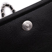 Chanel Classic Timeless Single Flap Medium Caviar Leder Schwarz SHW