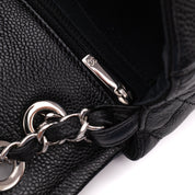 Chanel Classic Timeless Single Flap Medium Caviar Leder Schwarz SHW