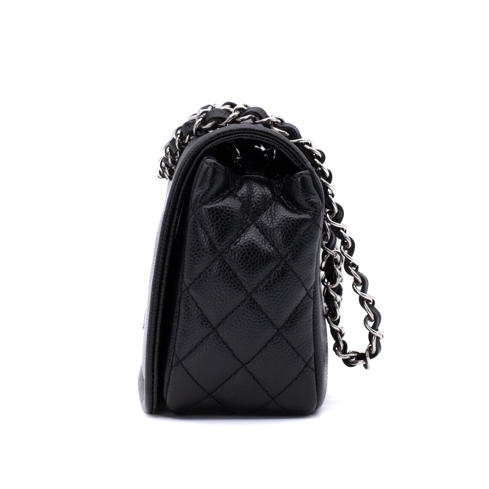 Chanel Classic Timeless Single Flap Medium Caviar Leder Schwarz SHW