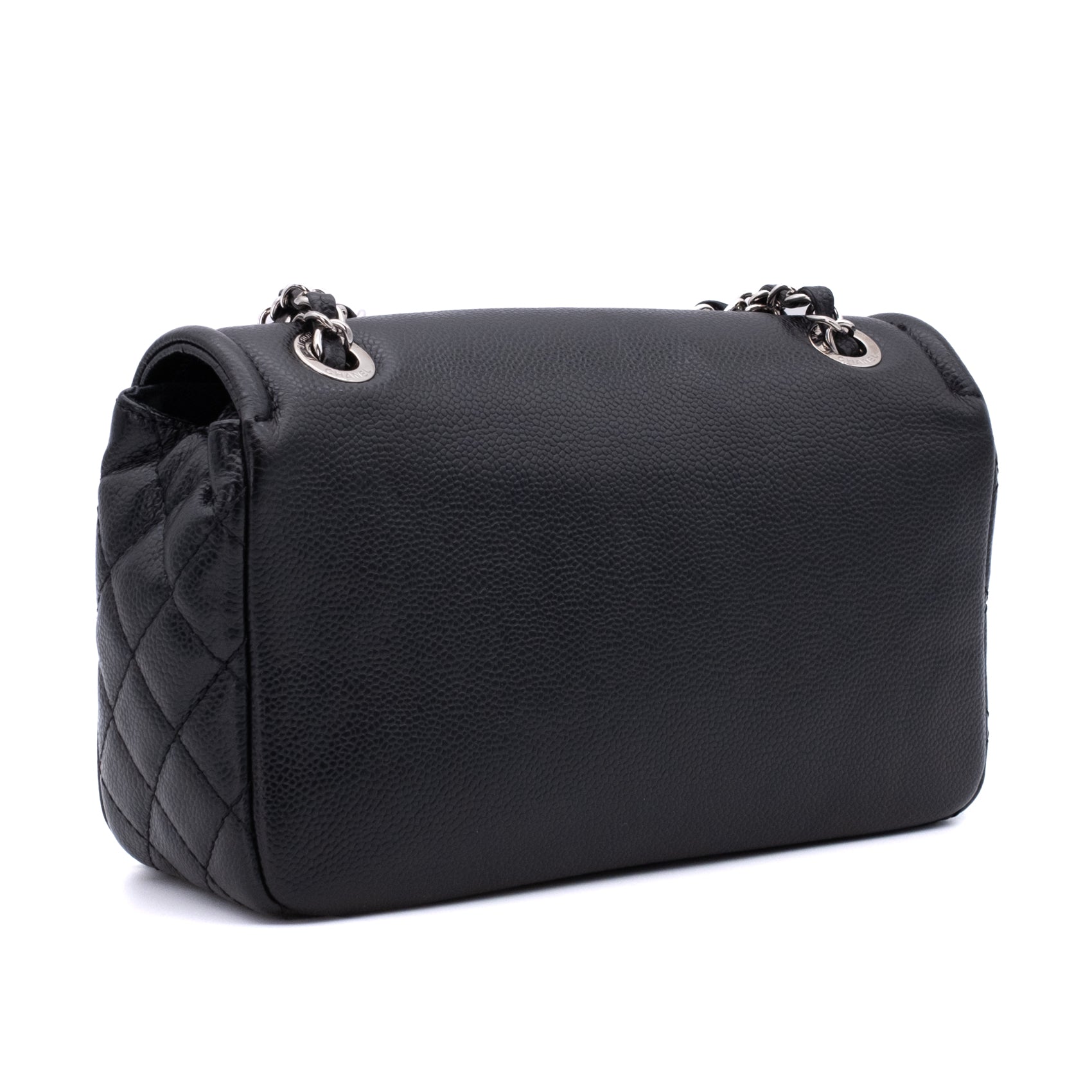 Chanel Classic Timeless Single Flap Medium Caviar Leder Schwarz SHW