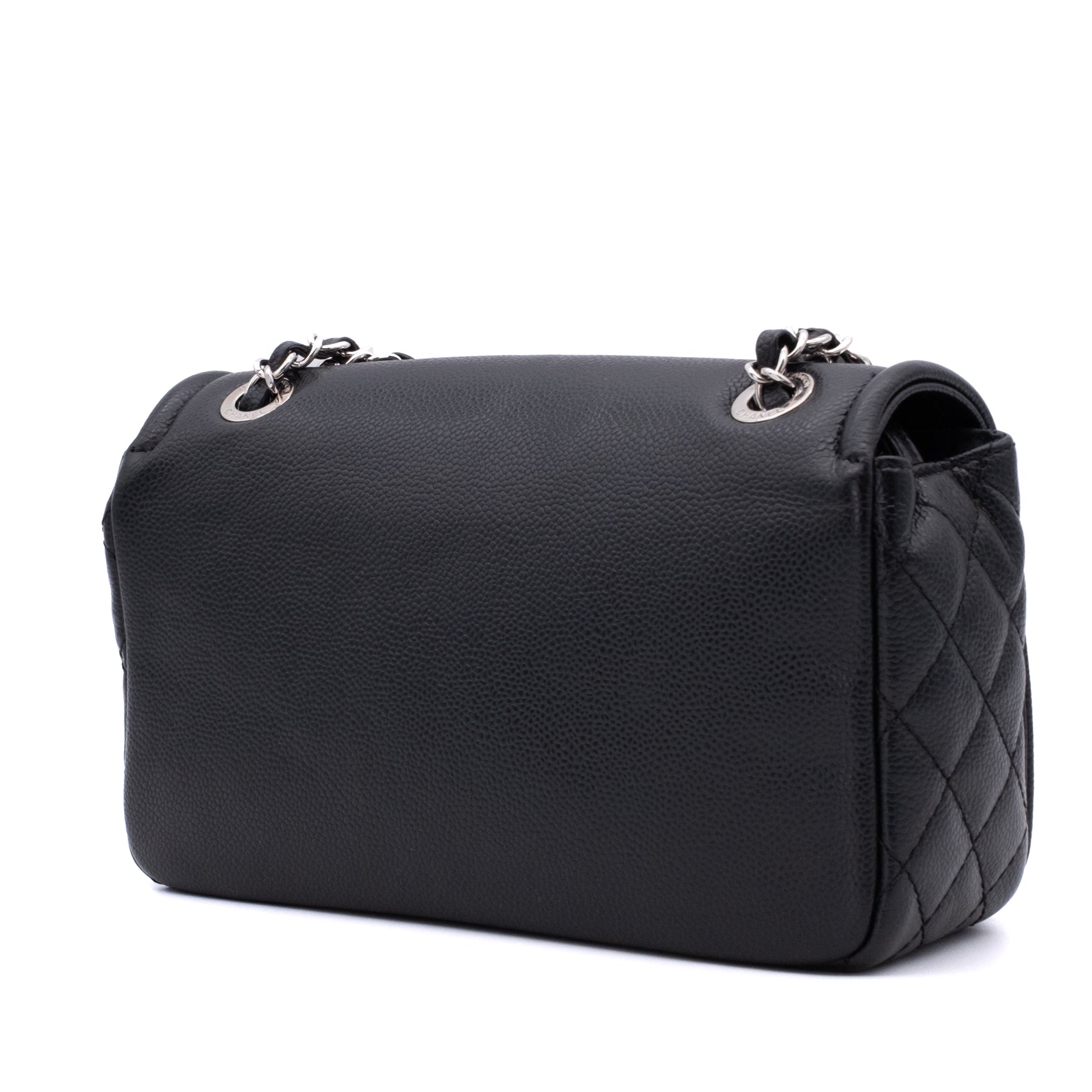 Chanel Classic Timeless Single Flap Medium Caviar Leder Schwarz SHW