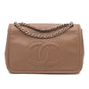 Chanel Classic Timeless Single Flap Jumbo Caviar Leder Beige Braun SHW