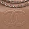 Chanel Classic Timeless Single Flap Jumbo Caviar Leder Beige Braun SHW