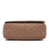 Chanel Classic Timeless Single Flap Jumbo Caviar Leder Beige Braun SHW