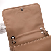 Chanel Classic Timeless Single Flap Jumbo Caviar Leder Beige Braun SHW