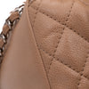 Chanel Classic Timeless Single Flap Jumbo Caviar Leder Beige Braun SHW