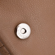 Chanel Classic Timeless Single Flap Jumbo Caviar Leder Beige Braun SHW