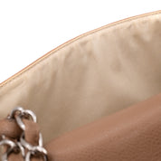 Chanel Classic Timeless Single Flap Jumbo Caviar Leder Beige Braun SHW