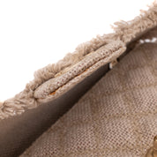 Chanel Classic Single Flap Bag Medium Tweed Fringes Beige GHW matt