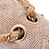 Chanel Classic Single Flap Bag Medium Tweed Fringes Beige GHW matt