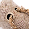 Chanel Classic Single Flap Bag Medium Tweed Fringes Beige GHW matt