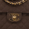 Vintage Chanel Classic Timeless Single Flap Bag in Jumbo Maxi Größe aus braunem Leinen Canvas Material mit goldener Hardware CC Verschluss