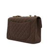 Vintage Chanel Classic Timeless Single Flap Bag in Jumbo Maxi Größe aus braunem Leinen Canvas Material mit goldener Hardware