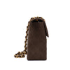 Vintage Chanel Classic Timeless Single Flap Bag in Jumbo Maxi Größe aus braunem Leinen Canvas Material mit goldener Hardware