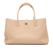 Chanel Cerf Executive Shopper Bag Medium Beige SHW