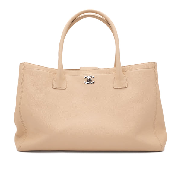 Chanel Cerf Executive Shopper Bag Medium Beige SHW