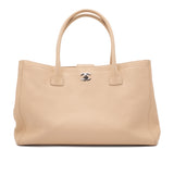 Chanel Cerf Executive Shopper Bag Medium Beige SHW