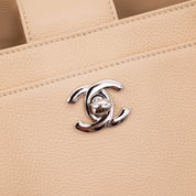 Chanel Cerf Executive Shopper Bag Medium Beige SHW