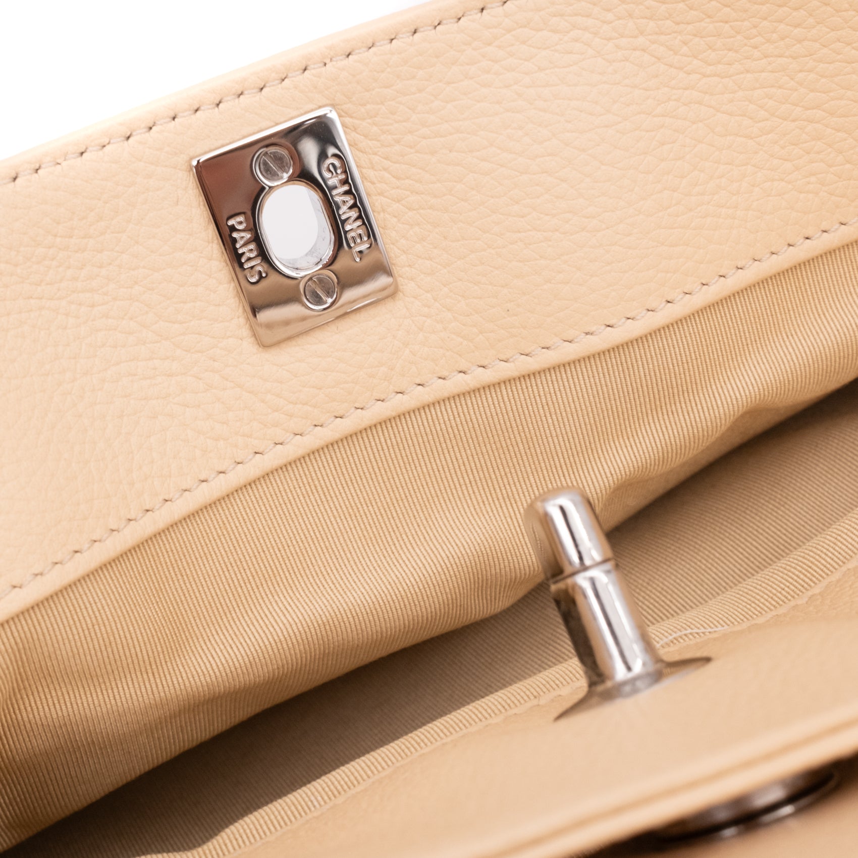Chanel Cerf Executive Shopper Bag Medium Beige SHW