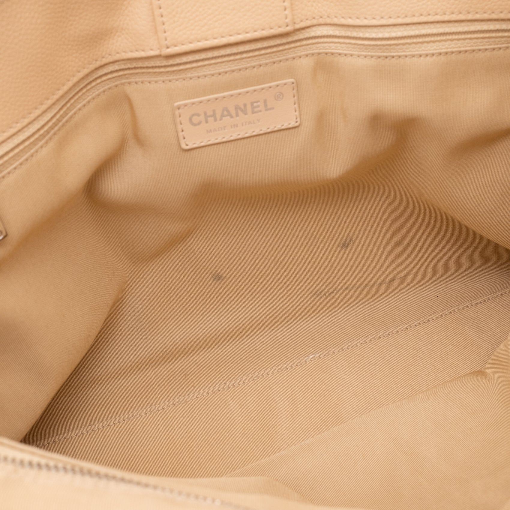 Chanel Cerf Executive Shopper Bag Medium Beige SHW