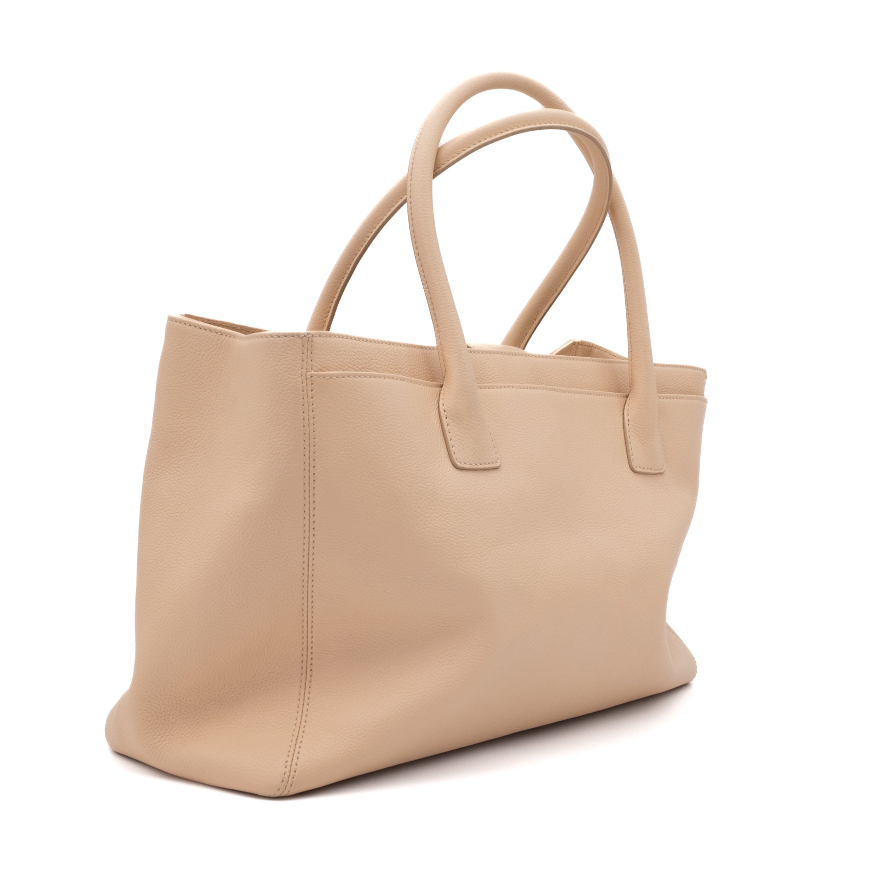 Chanel Cerf Executive Shopper Bag Medium Beige SHW