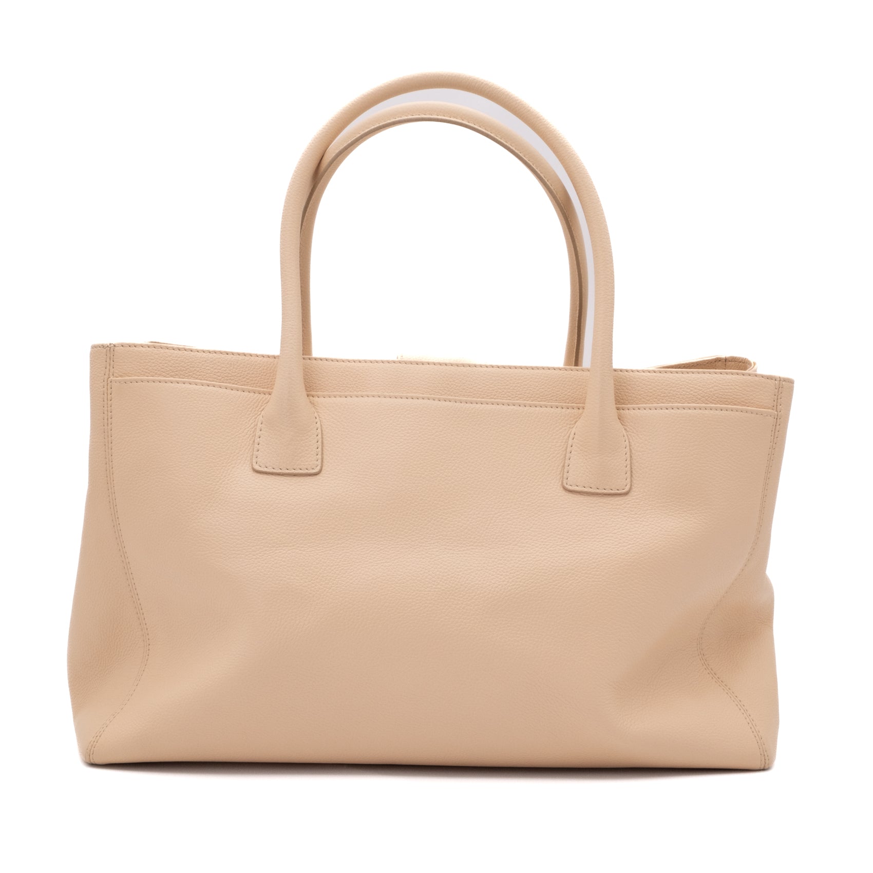 Chanel Cerf Executive Shopper Bag Medium Beige SHW