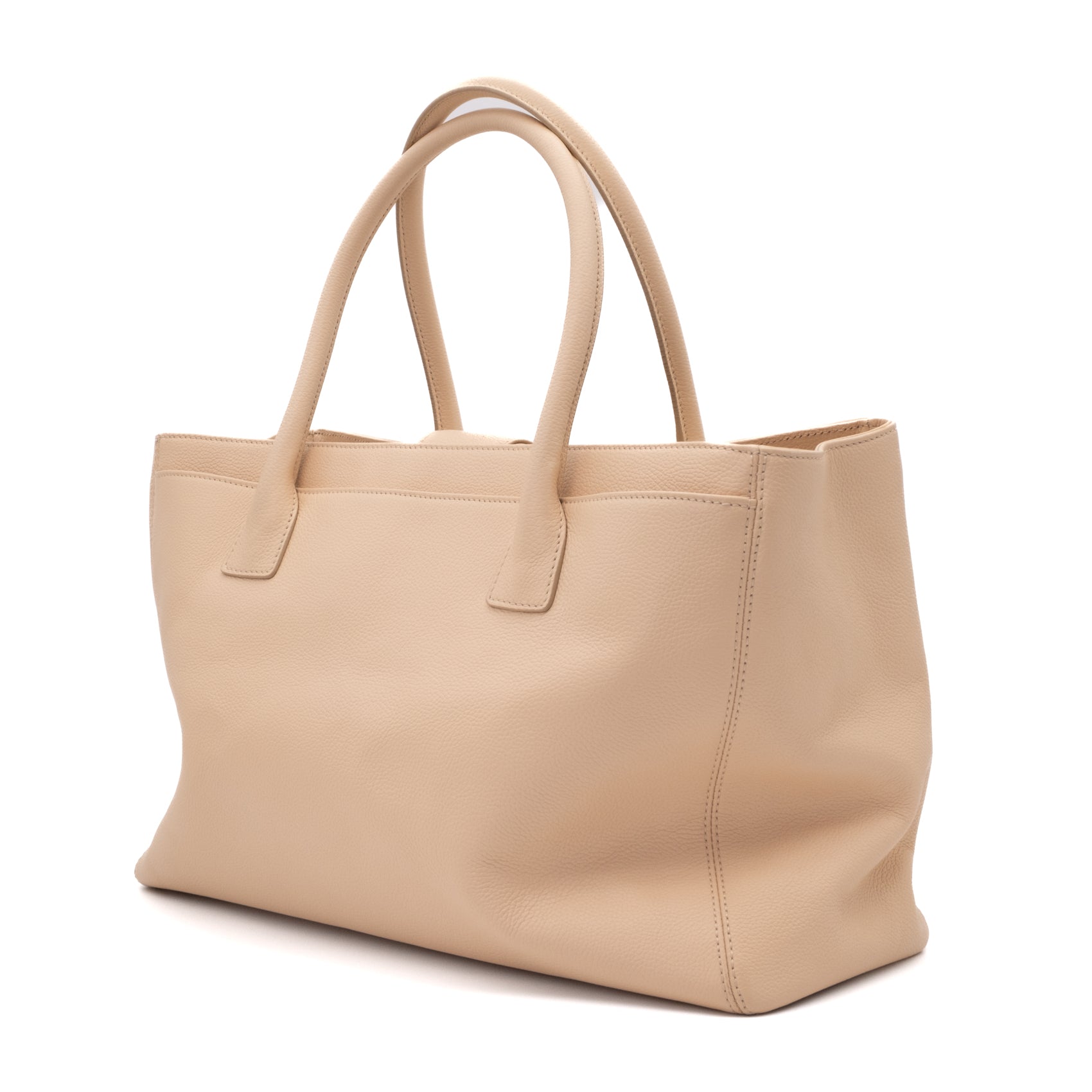 Chanel Cerf Executive Shopper Bag Medium Beige SHW