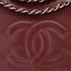 Chanel Classic Medium Single Flap Caviar Burgundy Weinrot SHW